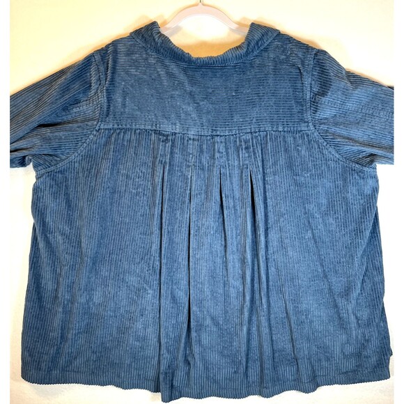 VTG CW Classics Women’s Corduroy Shirt Jacket Button Pockets Blue Plus Size 4X - Picture 5 of 7